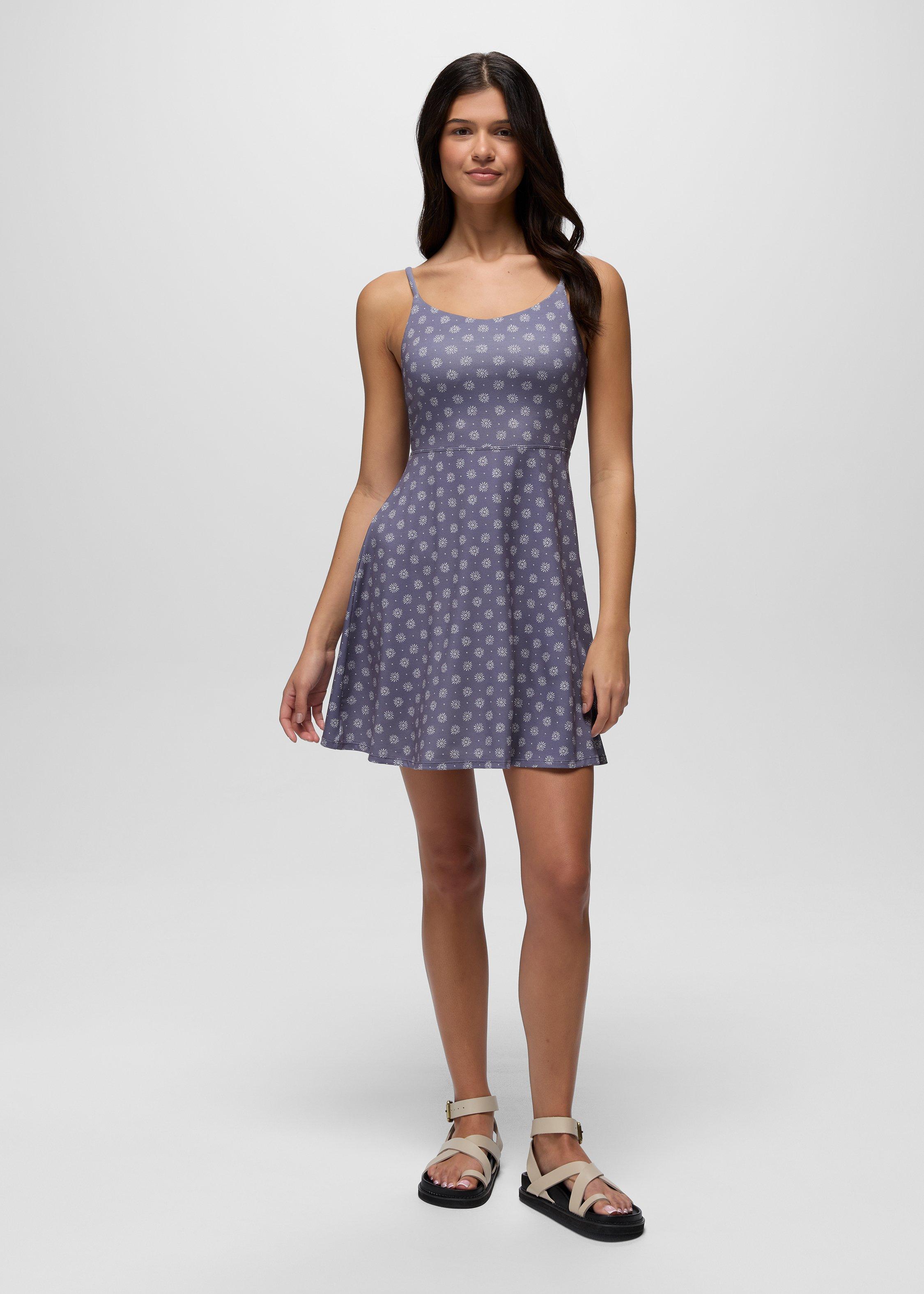 Womens prAna Wistful Winds Tank Dress - Taro Sunbeam