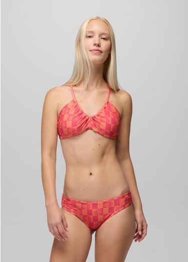 Mallorca Reversible Swim Bottom, Color: Guava Pop Checker, image 18