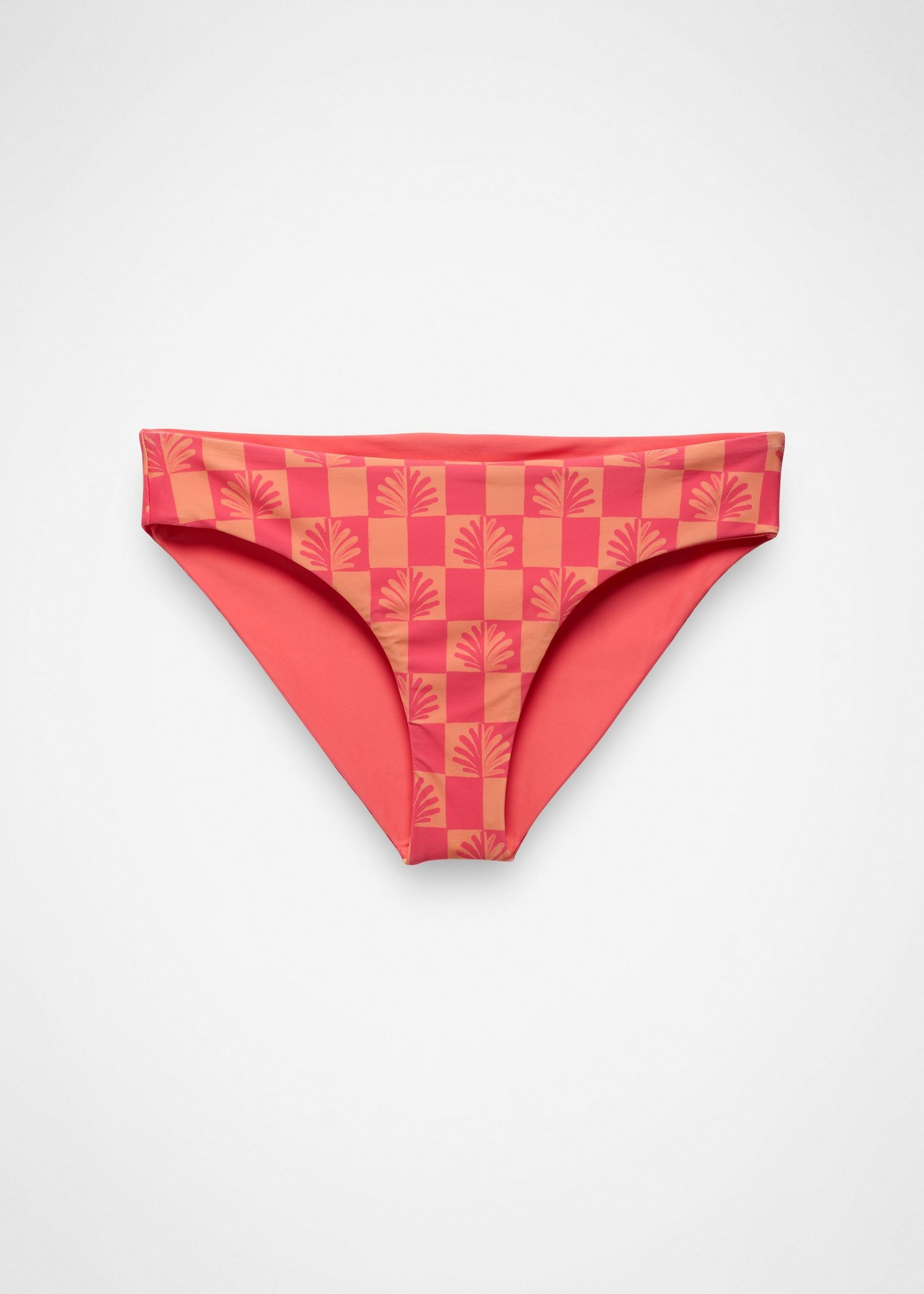 Womens prAna Mallorca Reversible Swim Bottom - Guava Pop Checker