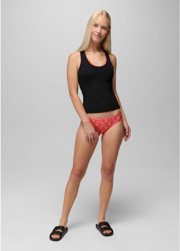 Mallorca Reversible Swim Bottom, Color: Guava Pop Checker, image 6