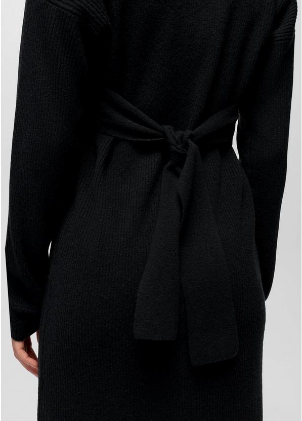 Three Falls Tie Sweater Dress, Color: Black, image 5