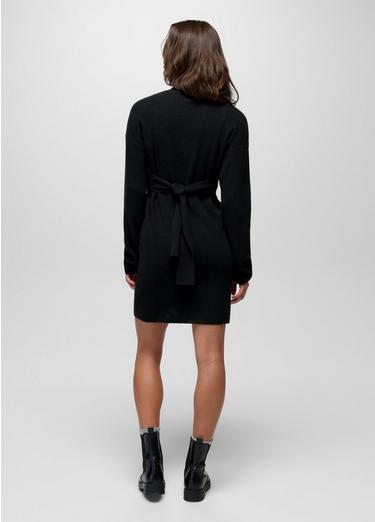 Three Falls Tie Sweater Dress, Color: Black, image 10