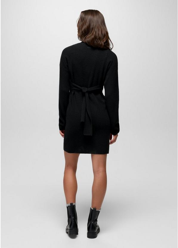 Three Falls Tie Sweater Dress, Color: Black, image 2