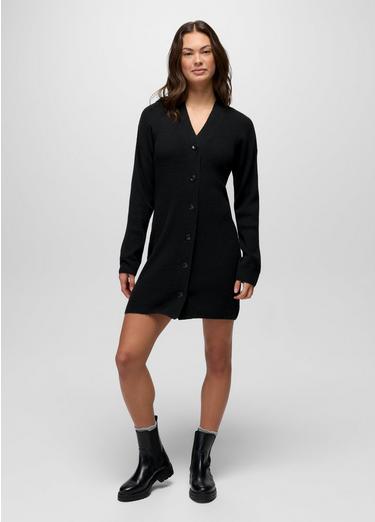Three Falls Tie Sweater Dress, Color: Black, image 9