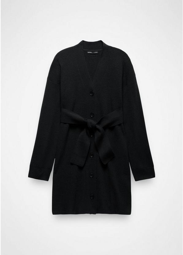 Three Falls Tie Sweater Dress, Color: Black, image 7