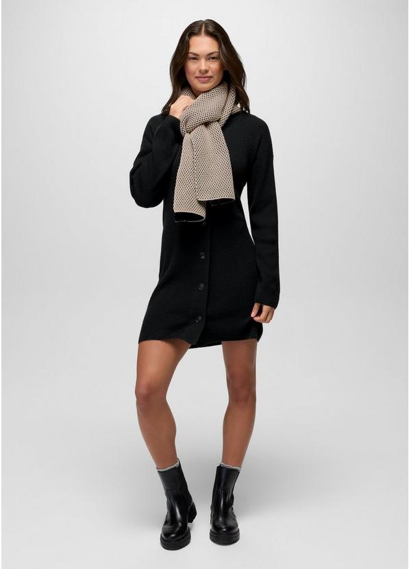 Three Falls Tie Sweater Dress, Color: Black, image 6