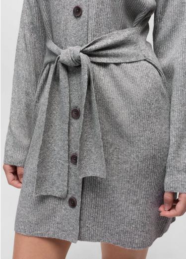 Three Falls Tie Sweater Dress, Color: Heather Grey, image 4