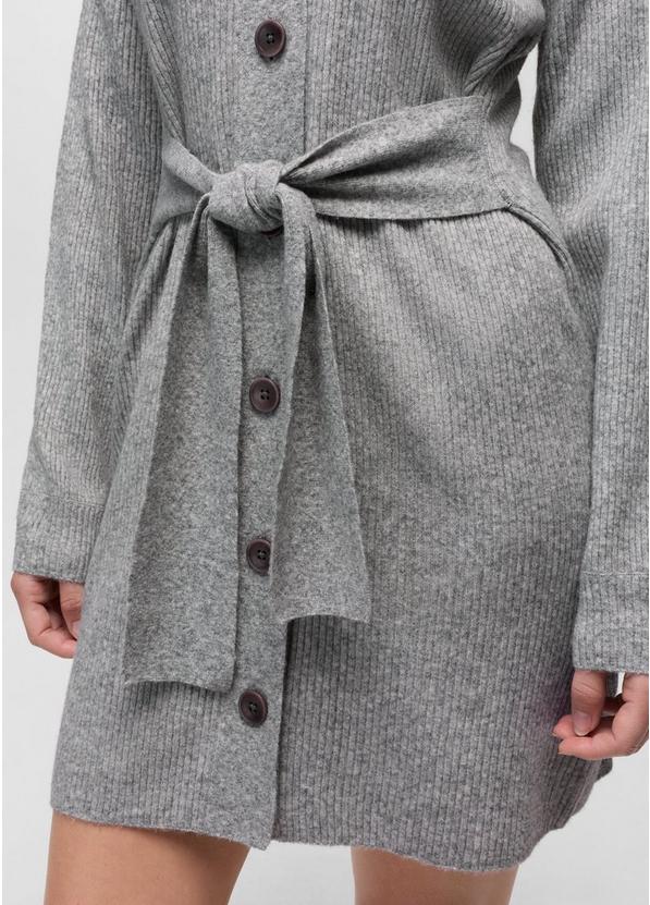 Three Falls Tie Sweater Dress, Color: Heather Grey, image 4