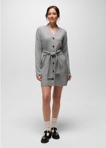 Three Falls Tie Sweater Dress, Color: Heather Grey, image 1