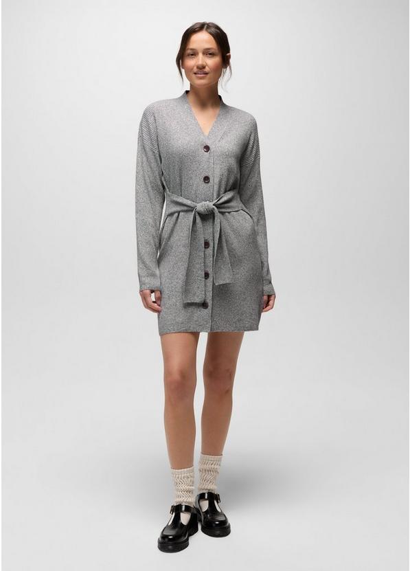 Three Falls Tie Sweater Dress, Color: Heather Grey, image 1