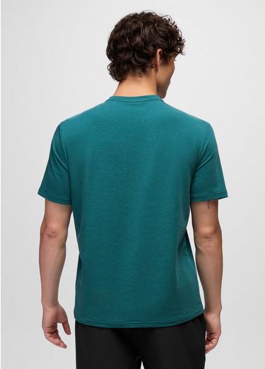 Tolmie Tech Short Sleeve Crew, Color: Blue Coral Heather, image 6