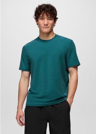 Tolmie Tech Short Sleeve Crew, Color: Blue Coral Heather, image 5