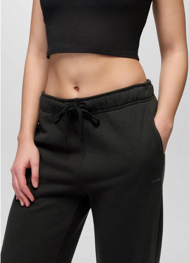 prAna Fleece Wide Leg Pant, Color: Black, image 3