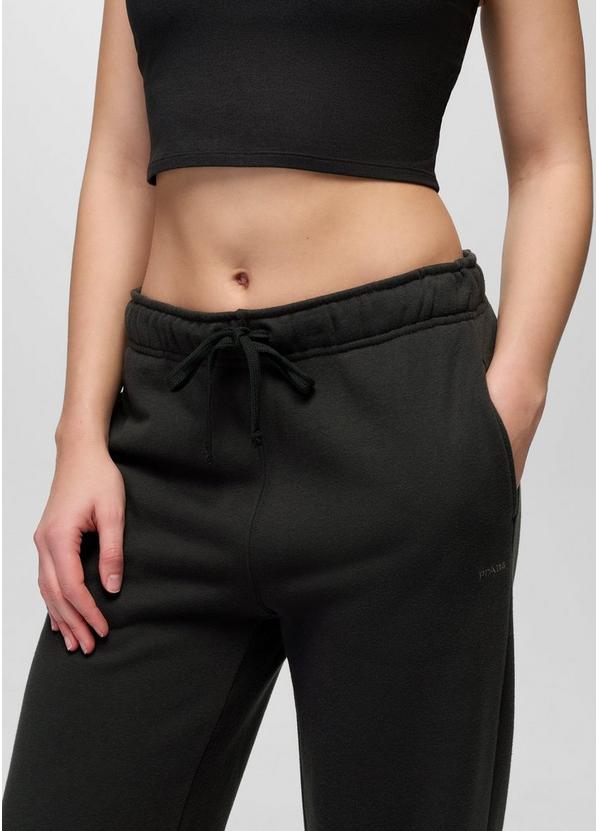 prAna Fleece Wide Leg Pant, Color: Black, image 3