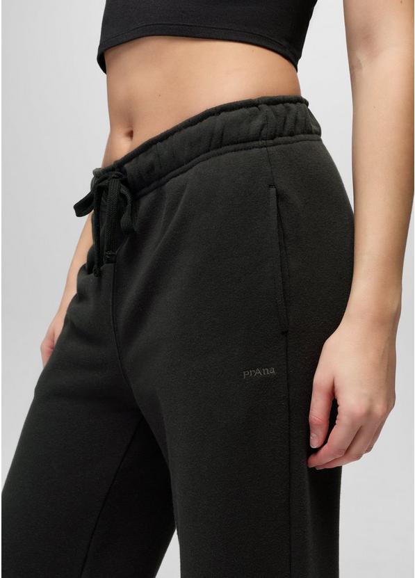 prAna Fleece Wide Leg Pant, Color: Black, image 5