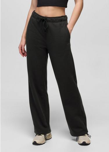 prAna Fleece Wide Leg Pant, Color: Black, image 1