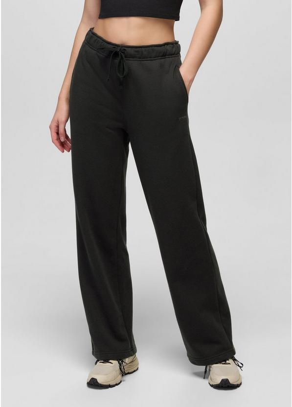prAna Fleece Wide Leg Pant, Color: Black, image 1