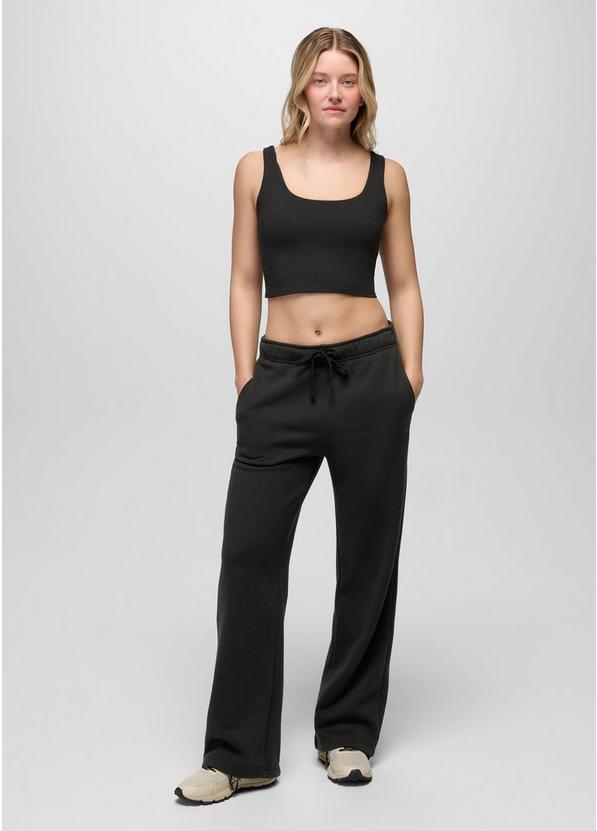prAna Fleece Wide Leg Pant, Color: Black, image 6