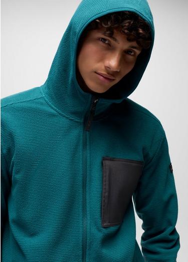 Stretch Zion Fleece Full Zip Hoodie, Color: Blue Coral, image 3
