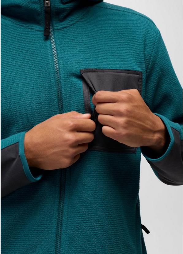 Stretch Zion Fleece Full Zip Hoodie, Color: Blue Coral, image 4
