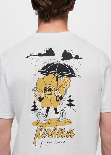 prAna Rain Safe Short Sleeve Tee, Color: Soft White, image 4
