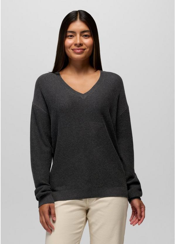 Milani Long Sleeve V-Neck, Color: Charcoal, image 1