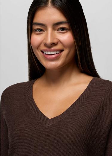 Milani Long Sleeve V-Neck, Color: Mocha, image 3