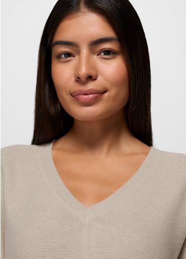 Milani Long Sleeve V-Neck, Color: Almond, image 7