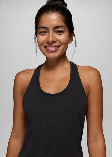 Luxara Racerback Long Tank, Color: Black, image 15