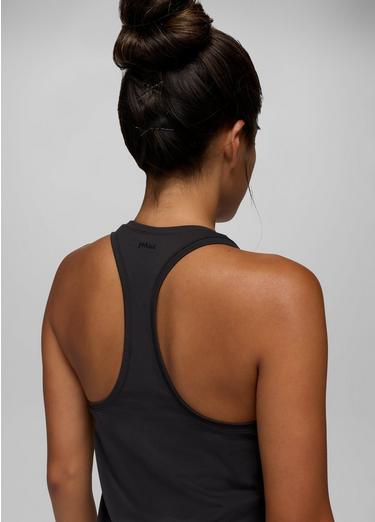 Luxara Racerback Long Tank, Color: Black, image 16