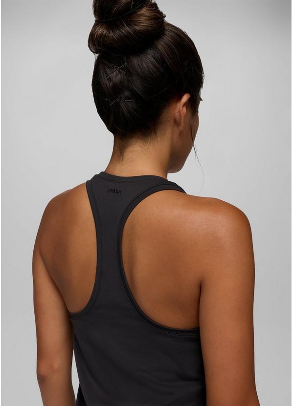 Luxara Racerback Long Tank, Color: Black, image 4