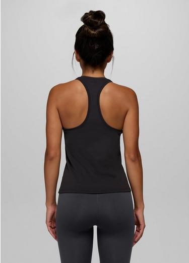 Luxara Racerback Long Tank, Color: Black, image 14