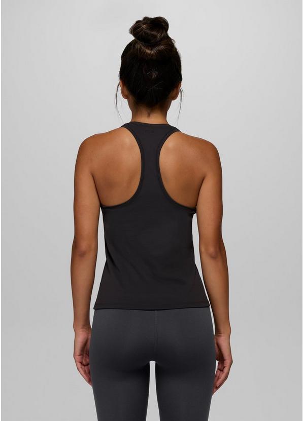 Luxara Racerback Long Tank, Color: Black, image 2