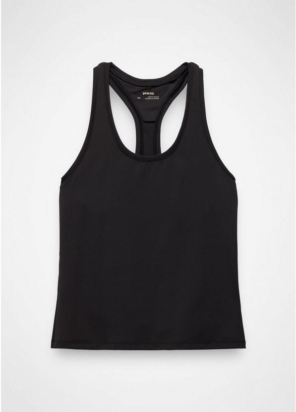 Luxara Racerback Long Tank, Color: Black, image 7