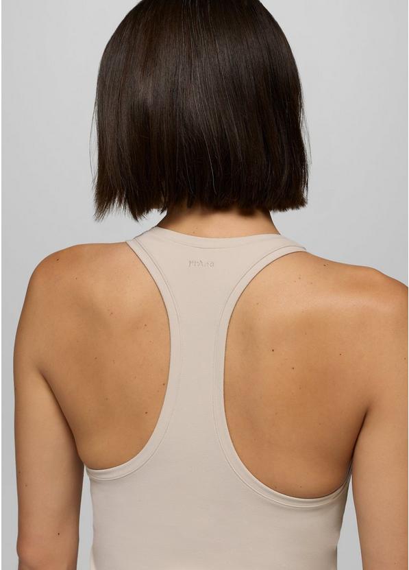 Luxara Racerback Long Tank, Color: Almond, image 4