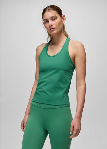Luxara Racerback Long Tank, Color: Jade, image 24