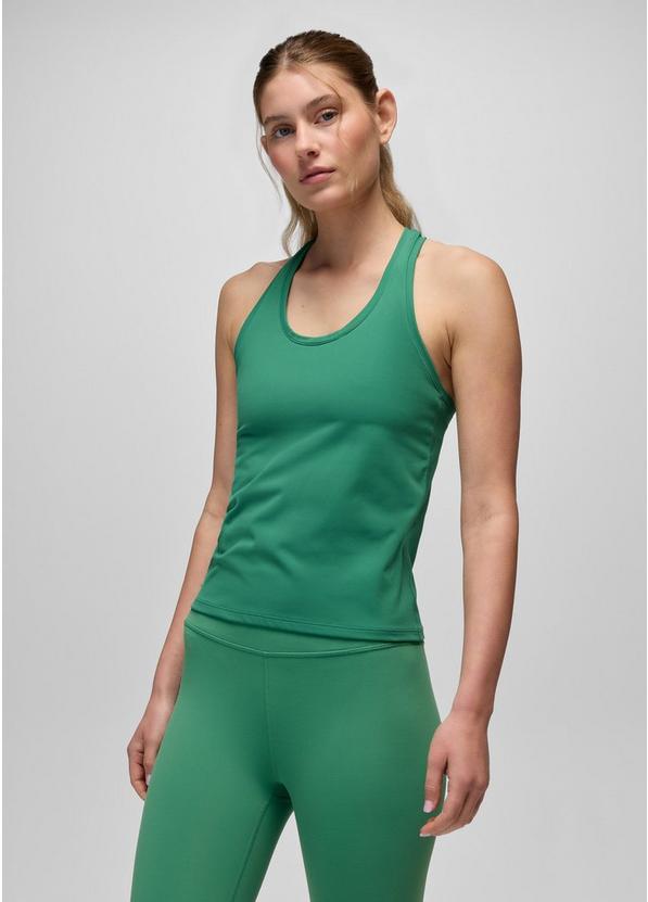 Luxara Racerback Long Tank, Color: Jade, image 1