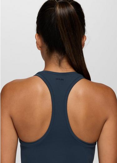 Luxara Racerback Long Tank, Color: Stormy Night, image 8
