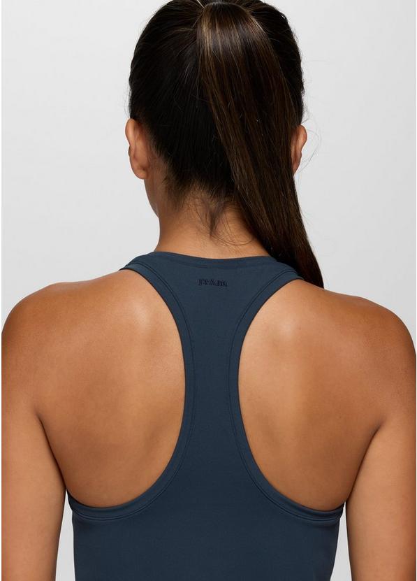 Luxara Racerback Long Tank, Color: Stormy Night, image 4