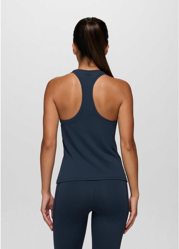 Luxara Racerback Long Tank, Color: Stormy Night, image 2