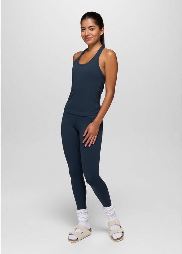 Luxara Racerback Long Tank, Color: Stormy Night, image 5