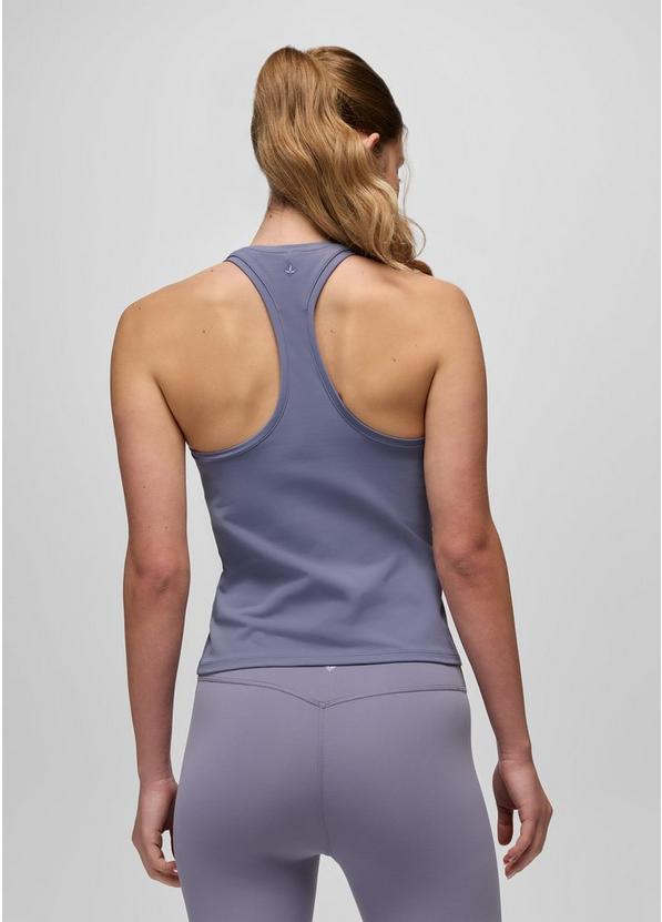 Luxara Racerback Long Tank, Color: Taro, image 2