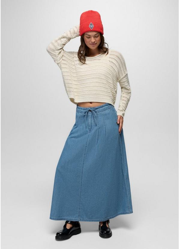 Mountain Maven Maxi Skirt, Color: Blue Denim, image 6