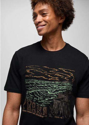 prAna Wildtide Graphic Tee, Color: Black, image 3