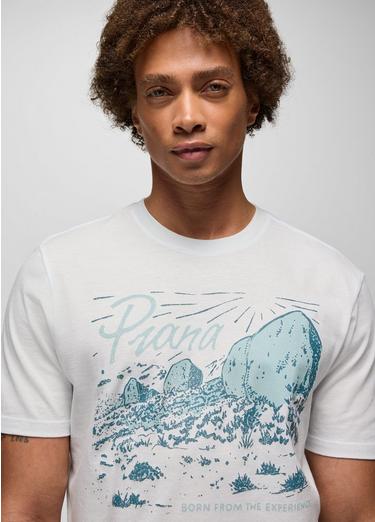 prAna Boulder Bound Graphic Tee, Color: Soft White, image 3