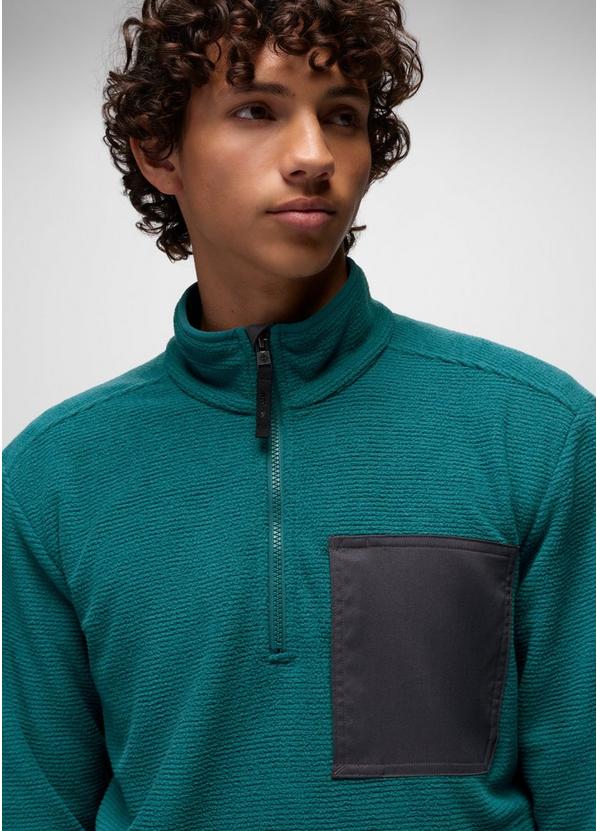 Stretch Zion Fleece 1/4 Zip, Color: Blue Coral, image 3