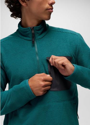 Stretch Zion Fleece 1/4 Zip, Color: Blue Coral, image 12