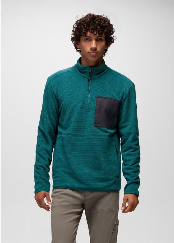 Stretch Zion Fleece 1/4 Zip, Color: Blue Coral, image 1