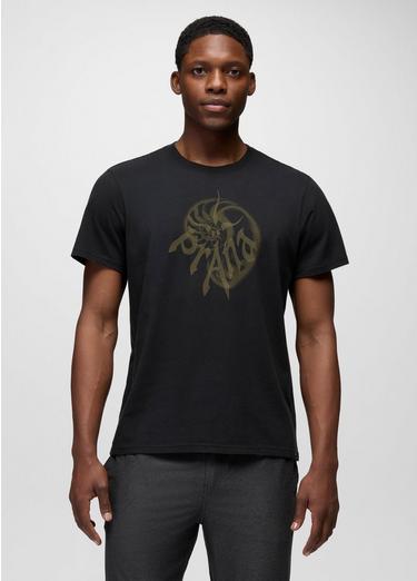 Heritage Nautilus Short Sleeve Graphic Tee, Color: Black / Cargo Green, image 14