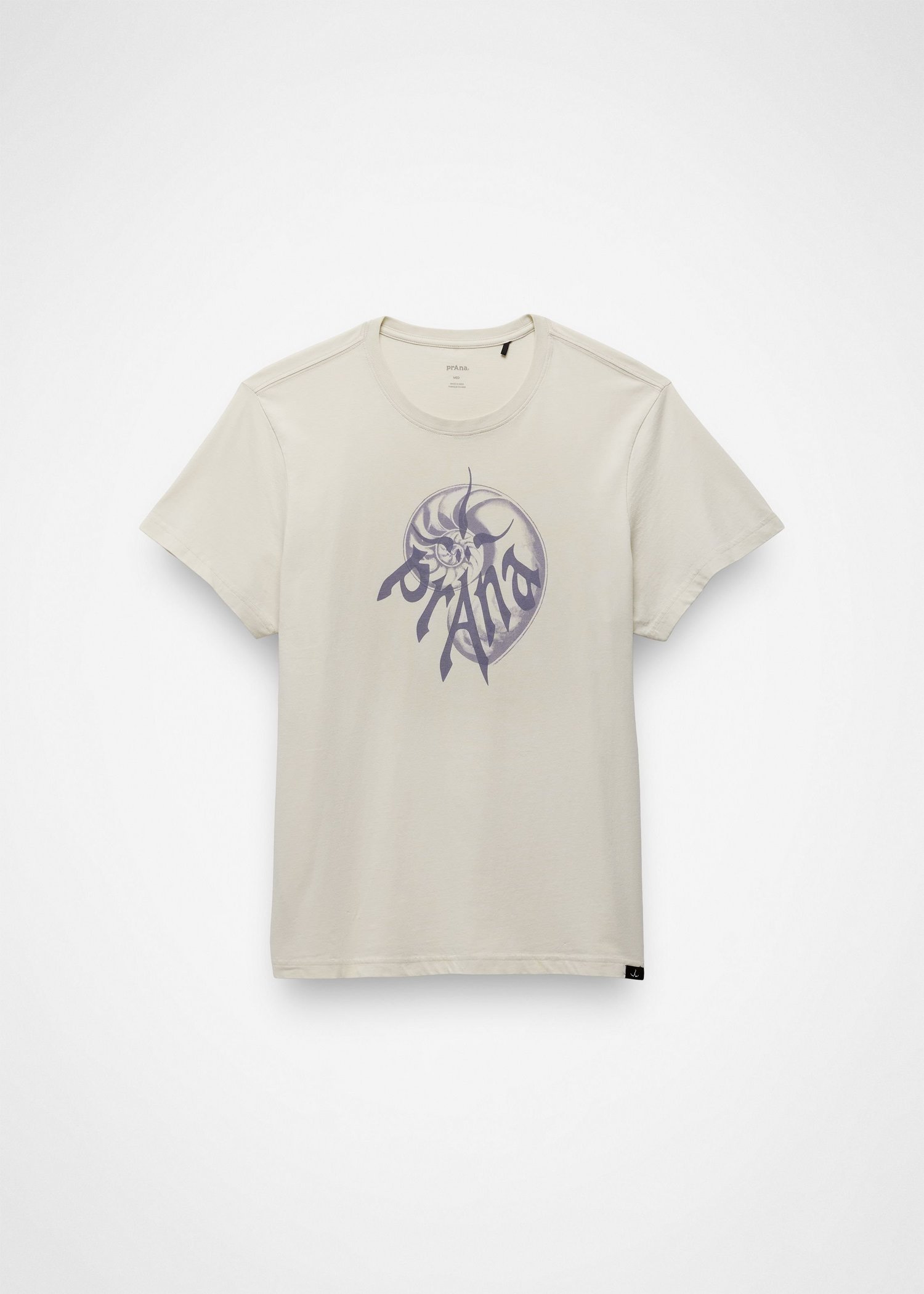Gender Neutral prAna Heritage Nautilus Short Sleeve Graphic Tee - Beach Pebble